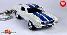 🎁RARE KEYCHAIN 67/68 WHITE FORD SHELBY MUSTANG GT-350 CUSTOM Ltd GREAT GIFT🎁🎁 picture