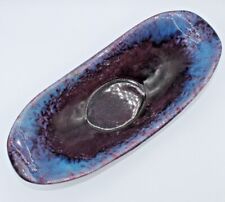 ROYAL HAEGAR U.S.A. Rare Amethyst Crackle Glaze, Blue Crackle with Purple Drip picture