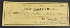 Euclid Beach Park and The Elysium Bank Check 1934 Cleveland Ohio picture