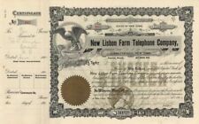 New Lisbon Farm Telephone Co., Garrattsville, New York - Stock Certificate - Tel picture
