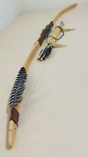 A Native American Hickory Bow Made By Enrolled Tribal Member 68” With 5 Arrows picture