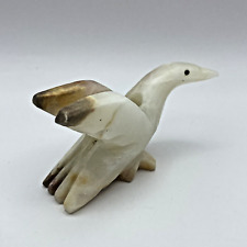 Seagull Bird Hand Carved Stone Art Sculpture Pen or Candle Holder Artisan Made picture