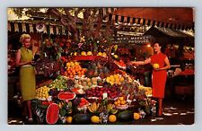 Los Angeles CA- California, Farmers Market, Antique, Vintage c1967 Postcard picture