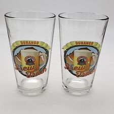 Set Of 2 Durango Brew Train Beer Glasses Silverton & Durango Railroad Museum picture