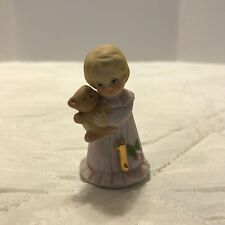Vintage 1981 Enesco Blond Growing Up Girl Figurine age 1 picture