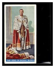 KING IN ROYAL ROBES #7 CORONATION MAJESTIES 1937 GODFREY PHILLIPS TOBACCO CARD picture