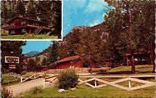 McGregor Mountain Lodge Estes Park Colorado CO Dual View Postcard VTG Old Car picture