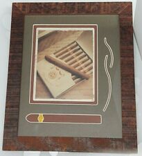 VTG 12 x 10 wooden framed cigar art Macanudo C102 man cave decor gift picture