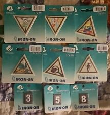 Vintage GIRL SCOUTS BADGES and NUMBERS picture