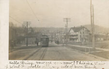 Reynoldsville PA * West End Main St. View RPPC Trolley 1907  RARE Jefferson Co. picture