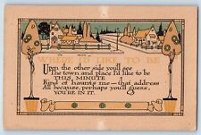 Brooklyn New York NY Postcard Arts Crafts Where I'd Like To Be 1917 Antique picture
