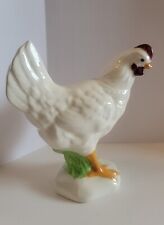 Vintage White Hen Chicken 6.5 Inches Tall Great Condition picture