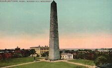 Postcard MA Charlestown Massachusetts Bunker Hill Monument Vintage PC G1021 picture