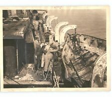 Burnt Remains FLAMING SHIP 'Morro Castle' New Jersey VINTAGE 1934 Press Photo picture