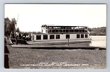 Newberry MI-Michigan RPPC River Trip on the SS Paul Bunyan 1950 Old Postcard picture
