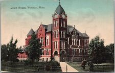 WILLMAR, Minnesota Postcard KANDIYOHI COUNTY COURT HOUSE Street View 1908 Cancel picture