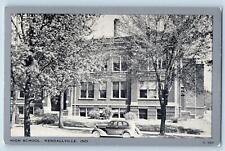 Kendallville Indiana Postcard High School Building Exterior Scene c1910s Antique picture