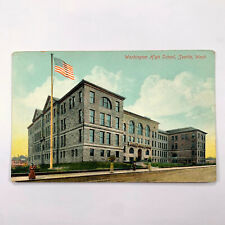 Postcard Washington Seattle WA Washington High School 1910s Unposted Divided picture