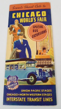 1933 Chicago World's Fair Special Bus Excursions Union Pacific Stages Pamphlet picture