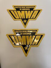 United Mine Workers of America Tin Sign-Mancave Style- Set of 2 picture