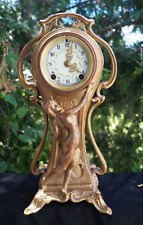 Antique 1913 New Haven OPHELIA Figural Novelty Mantle Clock - VIDEO - RUNS - 15