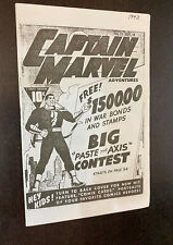CAPTAIN MARVEL ADVENTURES #15 (Fawcett) -- Fanzine Ashcan Reprint of 1942 Issue picture