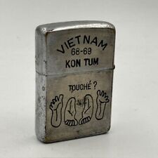 Vietnam Zippo 1968 Touche Footprints Vintage Oil Lighter picture