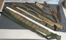Lot vtg Army Military WEB BELT Rifle Sling canvas WWI WWII Vietnam SHEATH Muzzle picture
