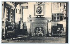c1910's Home Of James A. Garfield Reception Hall Interior Mentor Ohio Postcard picture