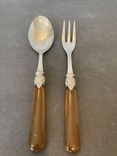 Beautiful EME 18/10 Napoleon Cutlery Serving  Fork & Spoon Made in Italy picture