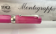 Montegrappa Pen Sphere 1912 Resin Pink With Trim Silver 925 Marking Vintage picture