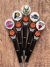 Basketball pen Bucks, Bulls, Pacers, Pistons, Cavaliers. Fan gifts. Collect picture