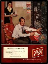 1952 Schlitz Beer New Metal Sign: Short Wave, Ham Radio Enthusiast Theme picture