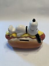 Vintage SNOOPY Peanuts Hot Dog Coin Bank 1958 1966 United Feature Syndicate Mint picture