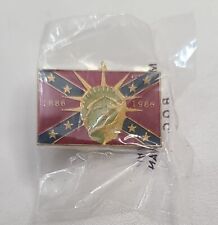 Statue of Liberty 100 Years 1886-1986 Lapel Hat Pin Vintage Star And Bars New picture