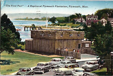Postcard MILITARY SCENE Plymouth Massachusetts MA AI1551 picture