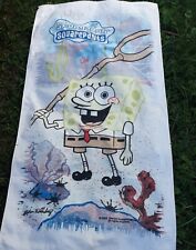 RARE Spongebob Beach Towel 2002 Signed Print Stephen Hillenburg Art Creator 52