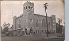 FIRST METHODIST CHURCH ironwood mi real photo postcard rppc michigan history picture