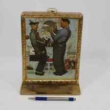 Norman Rockwell Decanter THE PLUMBERS,  Gold Plated 1951 Ltd Edition (Empty) picture