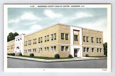 Postcard Linen SC County Health Center Medical View Anderson South Carolina picture