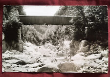 Wallingford Vermont RPPC Real Photo Postcard River Rocks Bridge Trees 1937 Used picture