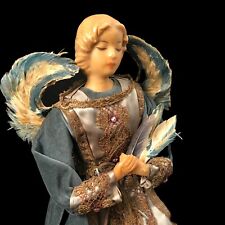 Vintage Wax Angel with Feather Wings, 13