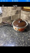 Vintage 1970’s, Moneta # 18 Enamel Cookware With Lid, Made In Italy picture