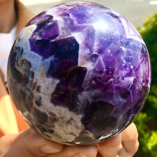 1.61LB rare high quality purple dream Amethyst crystal ball treatment ball  N95 picture