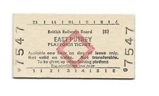 1976 East Putney BRB(S) Edmondson Platform Ticket Red Diamond picture