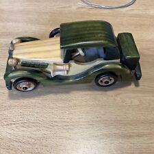 Wooden Handmade Antique Automobile Classic Solid Wood Car 9” Long picture