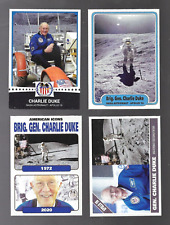 NASA CHARLIE DUKE CUSTOM CARDS - LEGENDARY ASTRONAUT - (4) CARDS picture