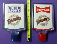 VINTAGE - BUDWEISER AND BUD LIGHT BEER - SAN DIEGO PADRES - TAP HANDLES picture