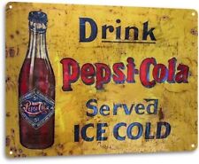 Pepsi Cola Drink Soda Pop Advertising Vintage Retro Wall Decor Large Metal Sign picture