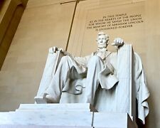 Abraham Lincoln Statue at Lincoln Memorial Washington D. C. original photo 2024 picture